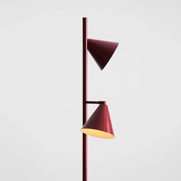 Regulowana lampa stojąca FORM 1108A15_2 metalowa stożki czerwone