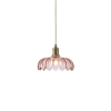 Wisząca lampa KURAGE różowa 109178 1xE27 retro szklana do pokoju
