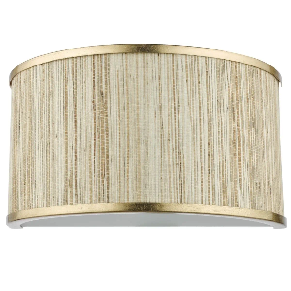 Ścienna lampa Fenella FEN0935 trawa morska lniana złota