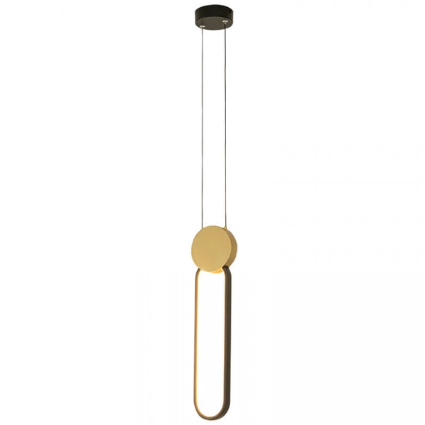 Ściemnialna wisząca lampa 23101 LED 13W 3000K czarny złoty OUTLET