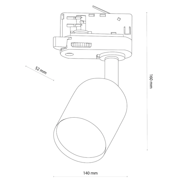 Trójobwodowy reflektor szynowy punktowy Tracer 6057 TK Lighting biały