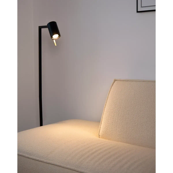 Stojąca lampa salonowa Lesley 03725/01/30 Lucide tuba metalowa czarna