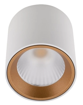 Zestaw lampa sufitowa Tub LED 7W 3000K biała pierścień złoty