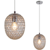 LAMPA wisząca LORA klasyczna OPRAWA szklany zwis chrom przezroczysty