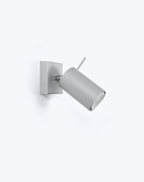 Kinkiet LAMPA ścienna Ring SL.0449 Sollux regulowana OPRAWA metalowa tuba szara