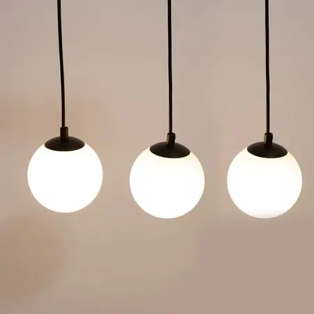 Potrójna lampa wisząca Tavira 41264 tuba z regulacją czarna