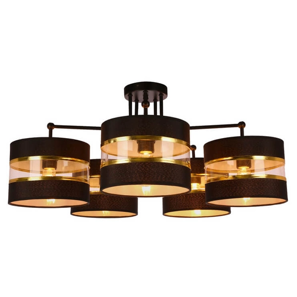 Sufitowa lampa nowoczesna Andy 35-06158 Candellux pająk czarny złoty