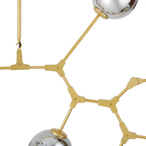 Lampa wisząca Modern Orchid ST-1232-9 gold smoky Step złota szara
