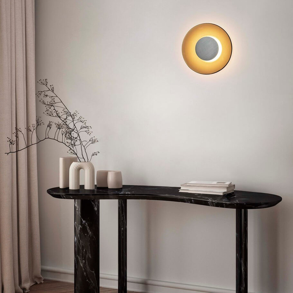 Naścienna lampa HUANUCO LE44841 LED 17W 3000K moneta szara brązowa