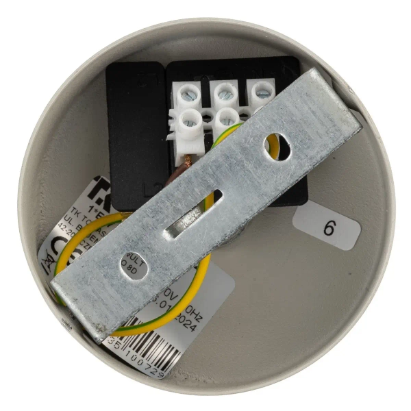 Trójkątna lampa zwieszana CONO 10072 nad stół beżowy