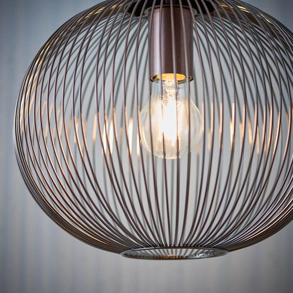 Wisząca lampa kulista Nicola 68987 druciana loftowa miedziana
