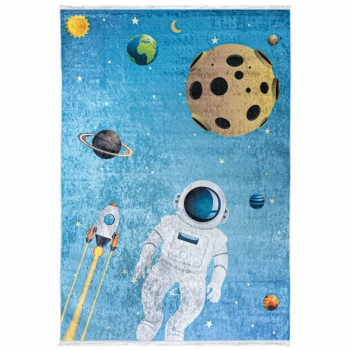 Prostokątny dywan dziecięcy Kosmonauta 322890 kosmos kolorowy