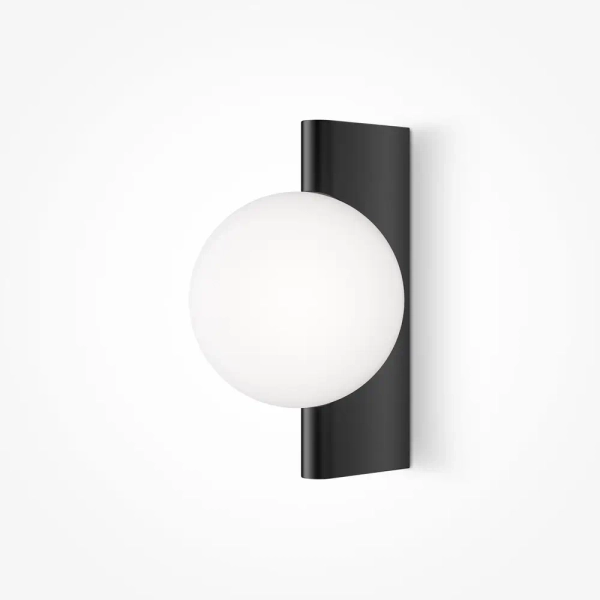 Kulista lampa ścienna Avant-garde MOD324WL-01B do salonu biała czarna