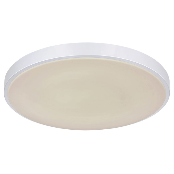 Nowoczesna LAMPA sufitowa SONNY 41586-18 Globo okrągły plafon LED 18W 3000K - 6000K z pilotem srebrny