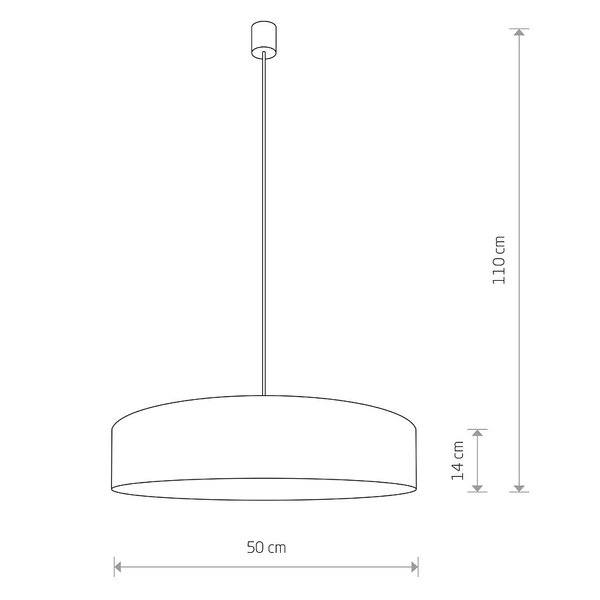 Skandynawska lampa wisząca Turda 8946 sypialniana nad łóżko szara