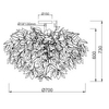 Sufitowa lampa Leavy R60463001 RL Light gałązki chrom biała
