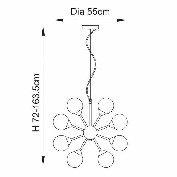 Dekoracyjna lampa wisząca Oscar 76499 Endon bańki biały mosiądz
