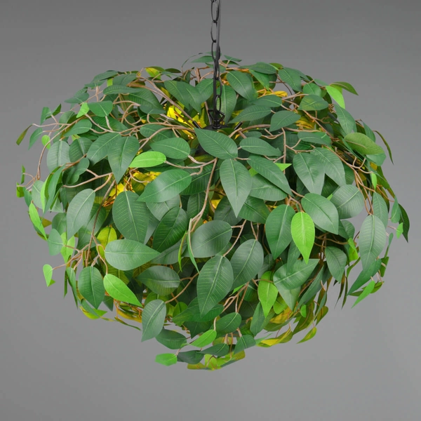 Lampa wisząca do jadalni Leavy R10464015 RL Light liście zielona czarna