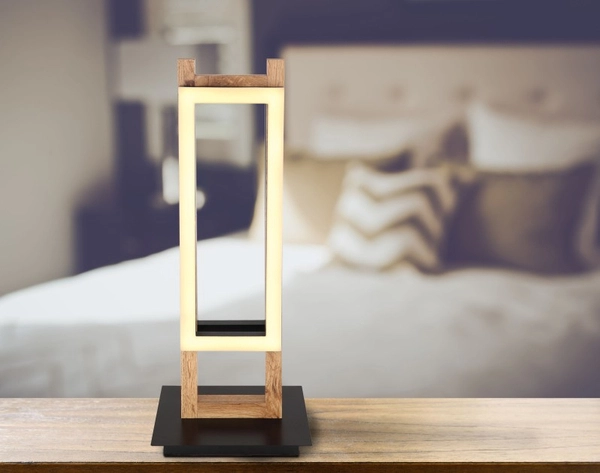 Lampka stołowa Illa 67266T LED 20W 3000K czarna drewniana