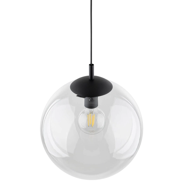 Lampa wisząca Esme 3268 nad wyspę do kuchni przezroczysta czarna