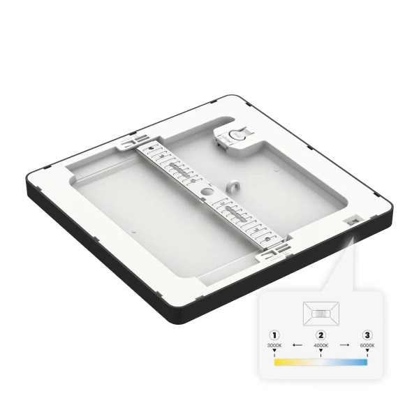 Biurowa lampa sufitowa Evora ML1795 LED 12W 3000-6000K kwadrat czarny