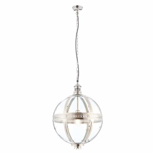 Lampa zwisająca kula Vienna 73108 Endon metalowa przezroczysta chrom