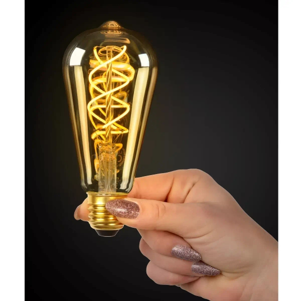 Żarówka Filament 49034/05/62 Lucide E27 5W 2200K 260lm edison bursztynowa