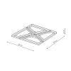 Geometryczny plafon Nivra LP-0811/1C BK LED 45W 3000-6000K czarny