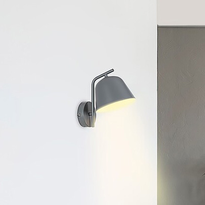Metalowa lampa ścienna Malia 3094 loftowy kinkiet do sypialni szary