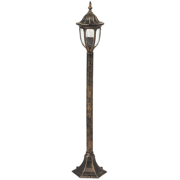 Zewnętrzna LAMPA stojąca MILANO 8345 Rabalux metalowa OPRAWA industrialna latarnia słupek ogrodowy IP43 czarny przezroczysty