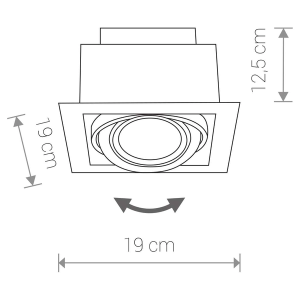 Wpuszczna LAMPA sufitowa DOWNLIGHT 9575 Nowodvorski kwadratowa OPRAWA podtynkowa do zabudowy biała