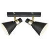 Sufitowa LAMPA plafon BIAGIO MB-H16079M-2 Italux regulowana OPRAWA metalowe reflektorki hygge na listwie czarne złote