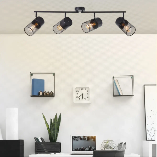 Loftowa lampa sufitowa Kamolo 99726/76 metalowa czarna