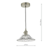 Lampa wisząca do pokoju Hadano HAD0161-04 Dar Lighting antyczny chrom