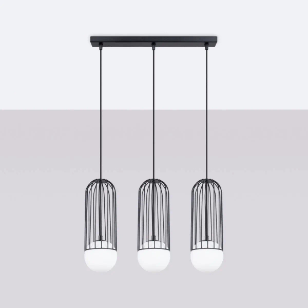 Lampa zwis na belce Brina SL.1334 Sollux kule nieregularna czarna