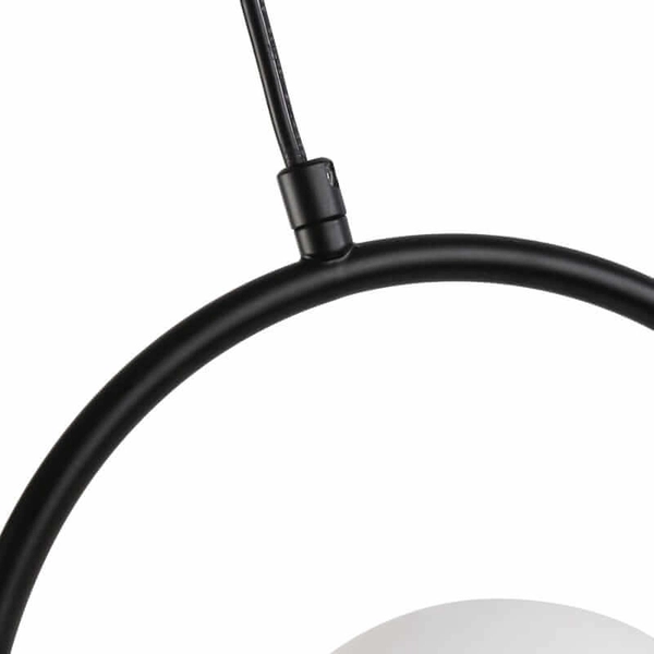 Wisząca lampa Milano ABR-LWMR-E27 Abruzzo bańka zwis czarna biała