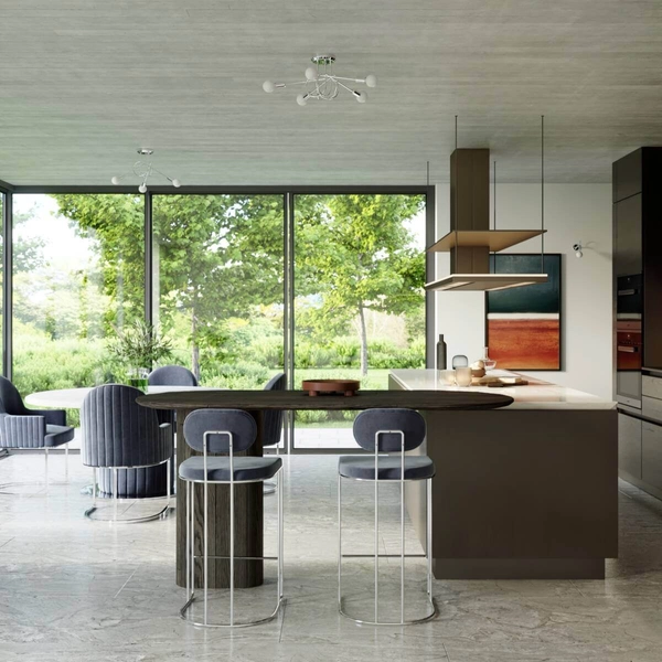 Metalowa lampa natynkowa Supeł SL.1441 Sollux sufit do jadalni chrom