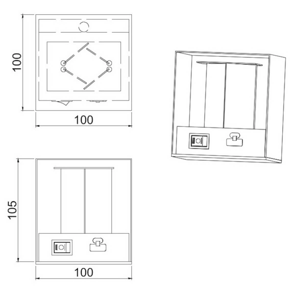 Elewacyjna lampa ledowa Talent R27759187 LED 12W 3000K IP44 srebrny