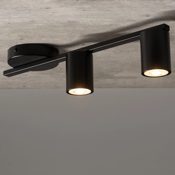 Natynkowa lampa sufitowa Sky tuby do gabinetu czarne