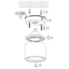 Downlight LAMPA sufitowa FEDLER  09921/12/30 Lucide metalowa OPRAWA tuba spot czarny