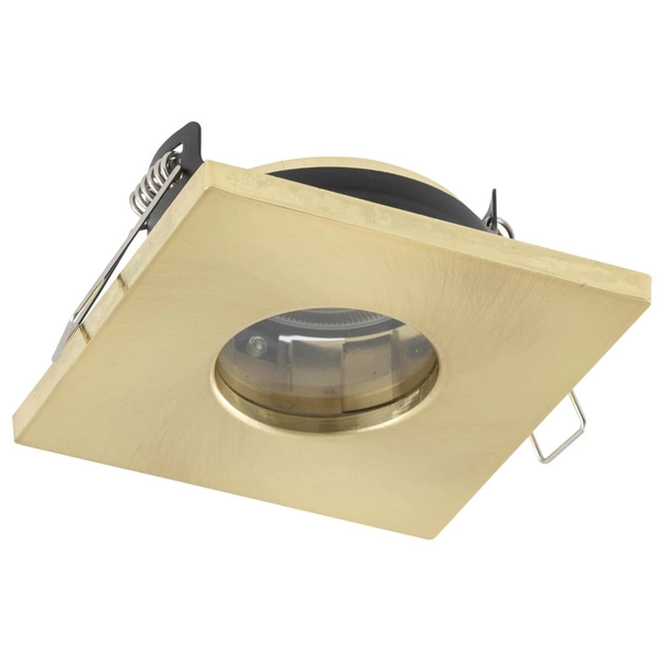 Lampa sufitowa podtynkowa Bahia 10712 IP44 kwadratowa mosiężna złota