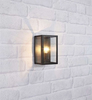 Ogrodowa LAMPA ścienna PELHAM 107113 Markslojd elewacyjna OPRAWA kinkiet zewnętrzny klatka skrzynka IP44 czarna