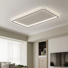 Prostokątny plafon Large LED 66W 3000K do holu czarny biały