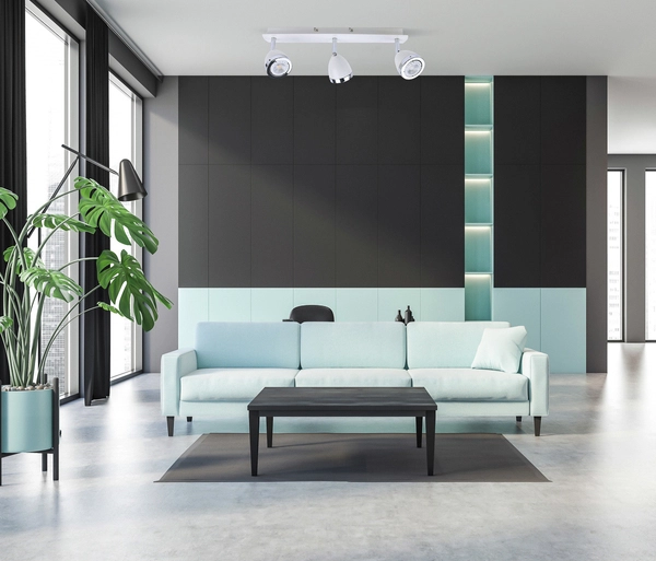 Plafoniera LAMPA regulowana CALASA SPL-9372-3A WH Italux metalowe reflektorki sufitowe białe chrom