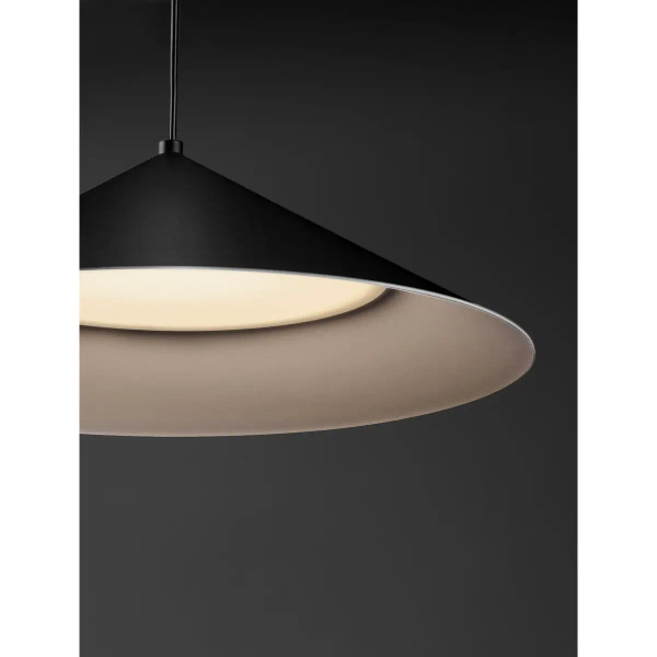 Stożkowa wisząca lampa ZOLBINO LE45422 LED 12W 3000K czarny