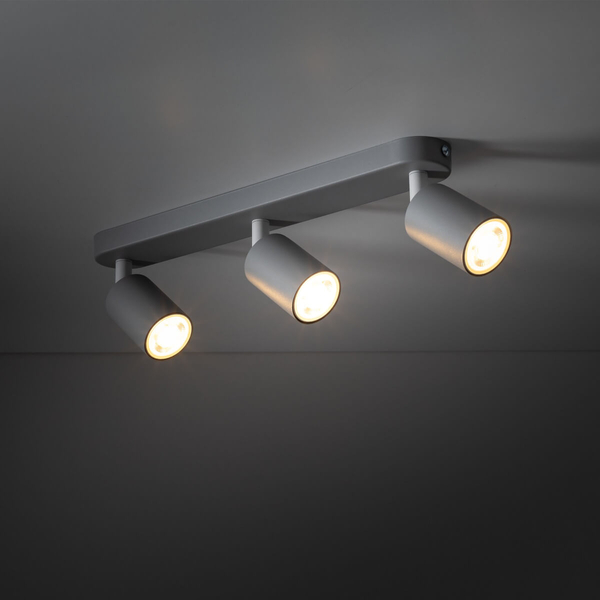 Potrójna lampa nasufitowa Livia 10240 reflektorki tubki beżowa