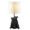 Abażurowa lampa nocna Westie 106794 terrier żywica biały czarny