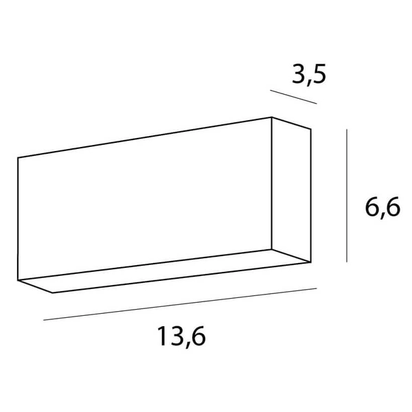 Prostokątna lampa przysufitowa X-LINE C0253 Maxlight LED 8W 3000K biały czarny