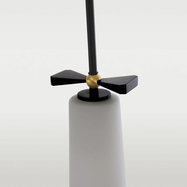Wisząca lampa tuba Bow P01121BK Cosmolight czarny biały