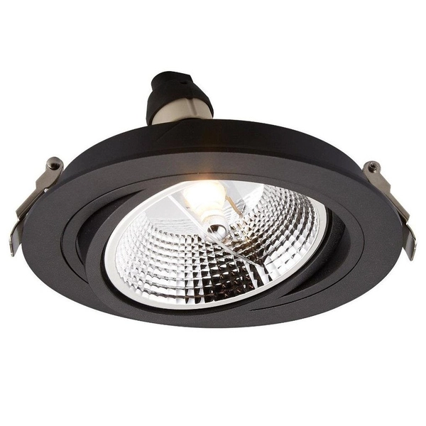 Punktowe oczko czarne Chuck ARGU10-055-N Zumaline okrągła lampa do zabudowy